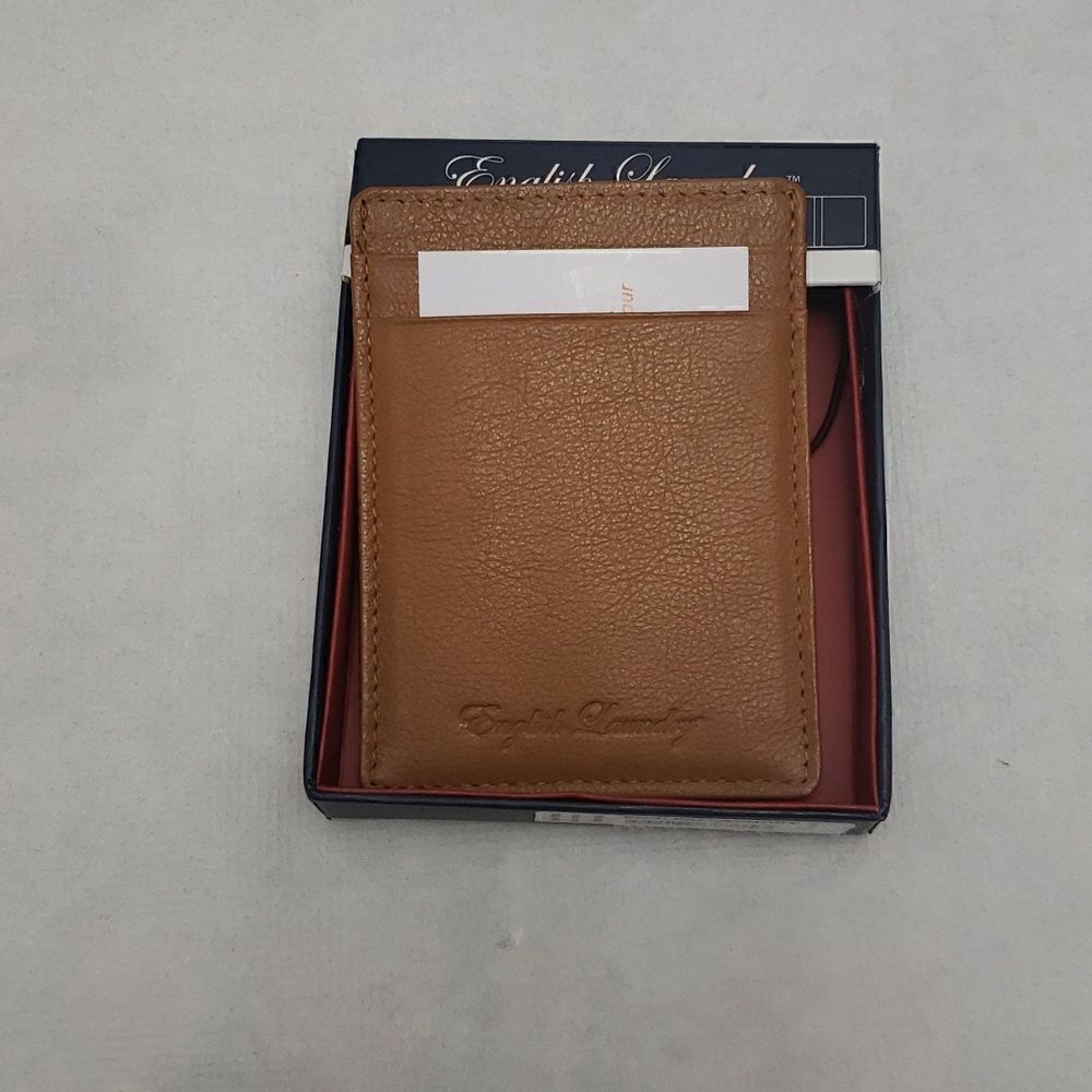 English Laundry Money Clip Slim Card Case New
